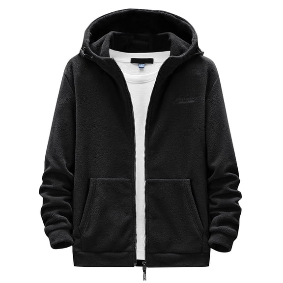 Pxiakgy Hoodies for Men Men's Casual Solid Hooded Coat Fleece Long Sleeve Pocket Zipper Fly Coat Mens Hoodies Size: L-5Xl