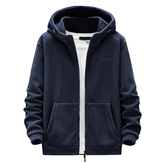 Pxiakgy Hoodies for Men Men's Casual Solid Hooded Coat Fleece Long Sleeve Pocket Zipper Fly Coat Mens Hoodies Size: L-5Xl