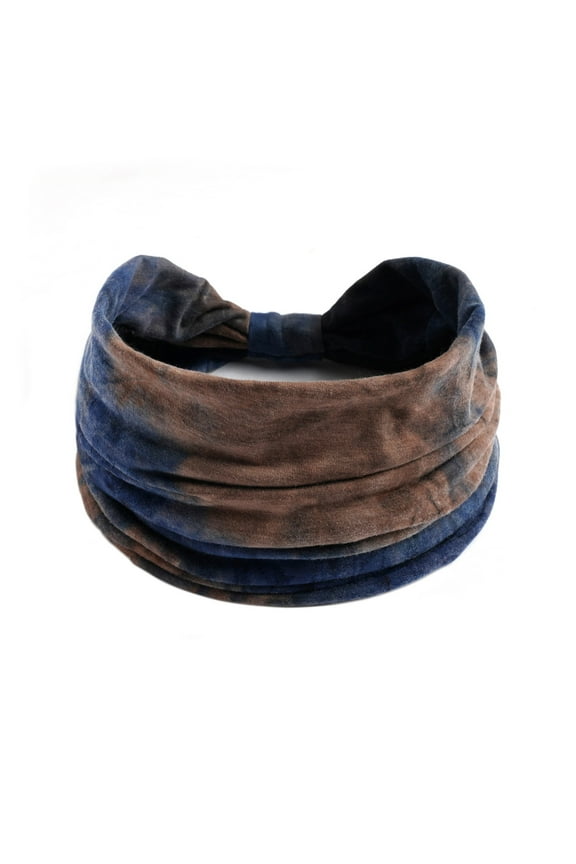 Hot Sale!! Wide Headbands for Women Tie Dye Head Wraps Large Sport Yoga Turban Headband Hair Accessories Silk Flower Printed Silk Printing Square Scarf Turban Brown One Size