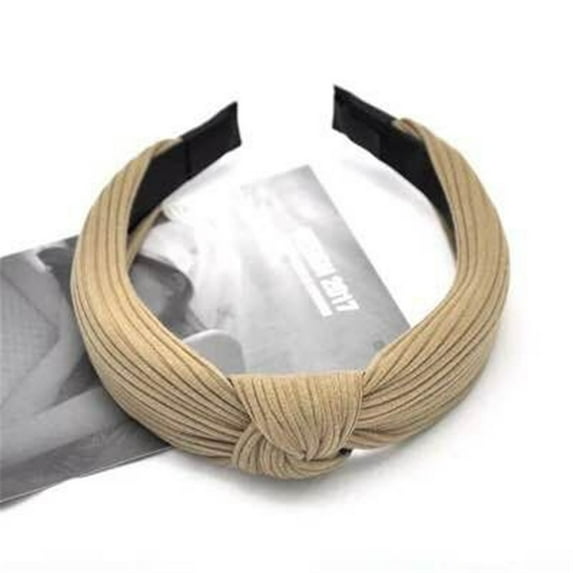 Pxiakgy Knotted Headbands for Women Wide Turban Headband Yoga Exercise Ribbing Hair Hoop Hair Bands Accessories Women Fashion Headband Hairband Bow Knot Tie Headwrap Hair Hoop Khaki One Size