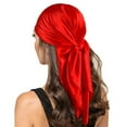 thumbnail image 1 of Pxiakgy Large Square Satin Head Scarf - Silk Hair Scarf Square Hair Bandanas Large Scarf Sleeping Head Wraps for Women Women Solid Satin Square Head Scarf Lightweight Neck Scarves Hair Neckerchief Red, 1 of 7