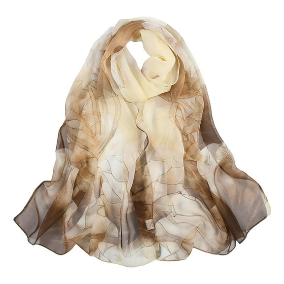 Pxiakgy Lightweight Scarves for Women Elegant Floral Pattern Scarf Shawls Sunscreen Head Shawls Women's Colorful Printed Scarf Cotton and Linen Warm Shawl Muslim Headscarf Scarf Khaki One Size