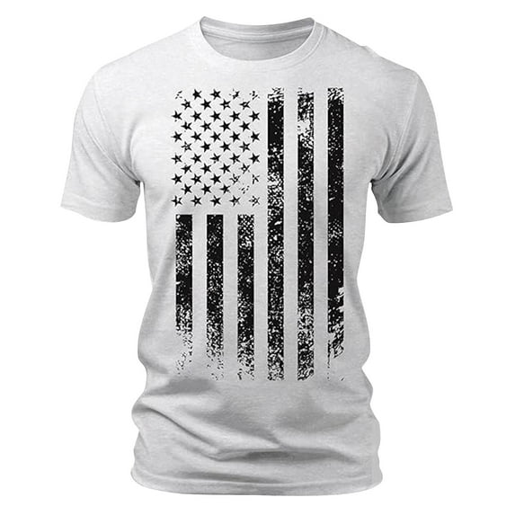 Pxiakgy Men's Independence Day Fashion Casual 3D Print Shirt Sports & Outdoor Vacation Streetwear Shirt Short Sleeve Turndown Shirts Black Blue Summer Top