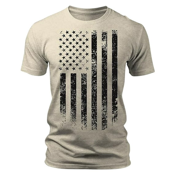Pxiakgy Men's Independence Day Fashion Casual 3D Print Shirt Sports & Outdoor Vacation Streetwear Shirt Short Sleeve Turndown Shirts Black Blue Summer Top