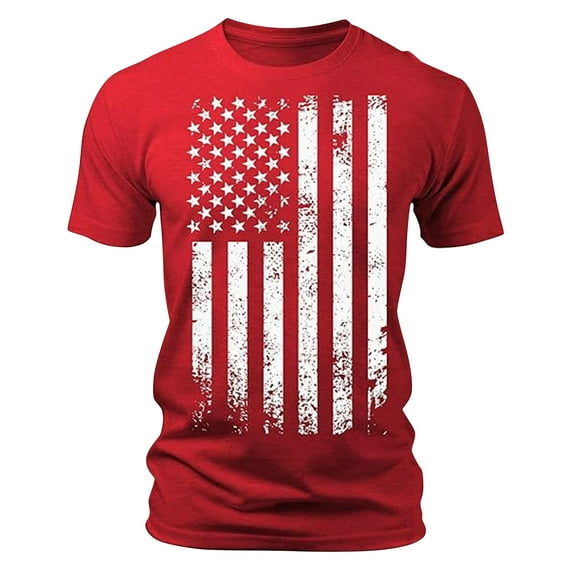 Pxiakgy Men's Independence Day Fashion Casual 3D Print Shirt Sports & Outdoor Vacation Streetwear Shirt Short Sleeve Turndown Shirts Black Blue Summer Top