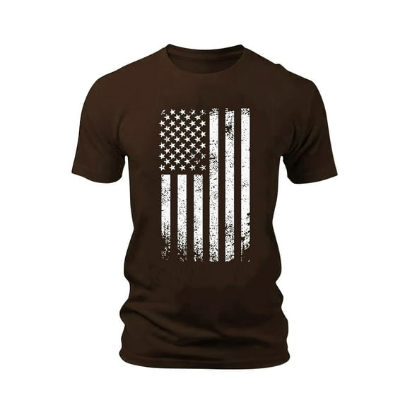 Pxiakgy Men's Independence Day Fashion Casual 3D Print Shirt Sports & Outdoor Vacation Streetwear Shirt Short Sleeve Turndown Shirts Black Blue Summer Top