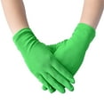 thumbnail image 1 of Pxiakgy Men's and Women's Gloves Costume Accessories Wrist Length Spandex Stretch Halloween Cosplay Party Wedding Prom Gloves Solid Gloves Ceremonial Women Short Dance Color Accessory Green One Size, 1 of 4