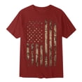 thumbnail image 1 of Pxiakgy Mens Independence Day Flag Is Fashionable Casual Soft And Comfortable Small Printed Cotton T Shirt With Rund Neck And Short Sleeves Top Red + XL, 1 of 4