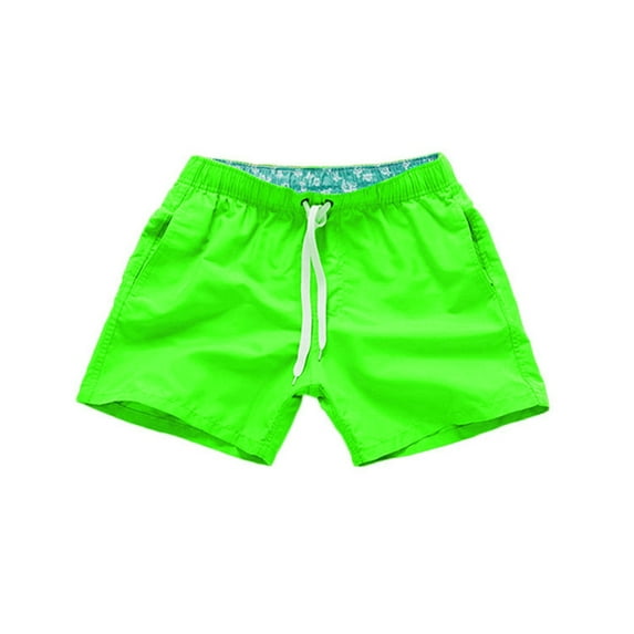 Pxiakgy Mens Swim Trunks Pants Loose Quick Workout Men's Dry Swim Pants Three Shorts Beach Plain Quarter Men's Swimwear Swim Trunks Men Z-Multicolor L