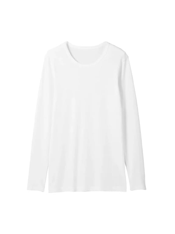 Mens Thermal Underwear Tops Fleece Lined Long Sleeve Shirt Lightweight Base Layer Undershirt Mens T-Shirts Size:m-4xl