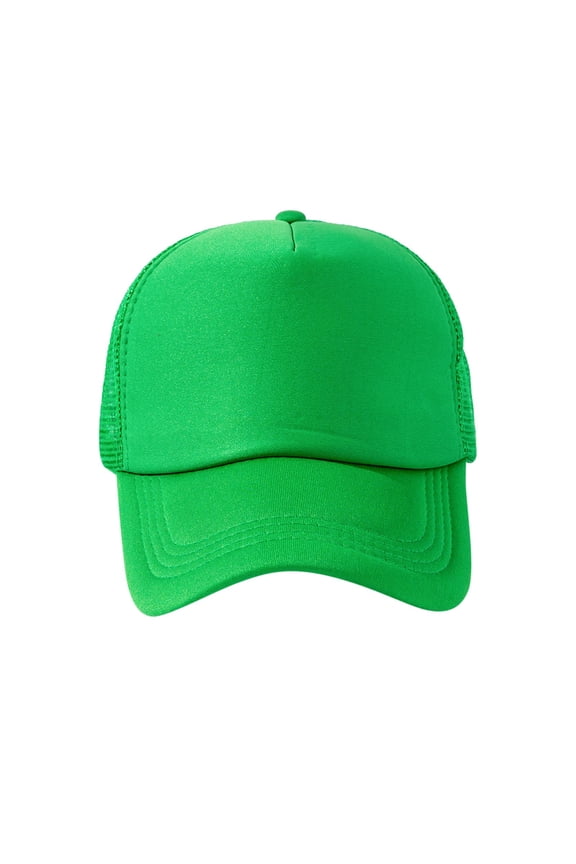 Mesh Back Baseball Cap High Crown Foam Trucker Hat 5 Panel Snapback Plain Gym Hat Skateboard Surf Hat Fashion Women Men Sport Gradient Breathable Beach Cap Hat Sun Hat Green One Size