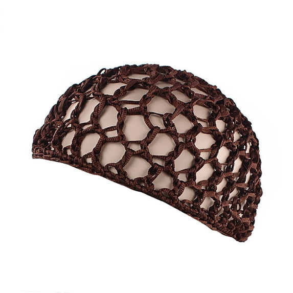 Pxiakgy Mesh Crochet Hair Net Rayon Knit Snood Cap Cover Crocheted Shower Caps Sleep Hat for Women Crocheted Hair Net Cap Handmade Hairnet Wig Cap Top Net Cap Solid Color Cap Sleeping Cap C One Size