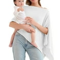 thumbnail image 1 of Pxiakgy Muslin Nursing Cover for Breastfeeding, Breathable 100% Cotton Privacy Nursing Covers with Hoop for Mother Nursing Apron, Soft Arch Neckline Nursing Apron Cover for Breastfeeding Breathable S, 1 of 5