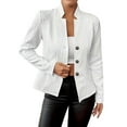 thumbnail image 1 of Pxiakgy New Button Patterned Small Suit Jacket for Formal Wear During The New School Season Womens Blazer Summer Blazers for Women Lightweight Blazers for Women Business Casual White M, 1 of 8