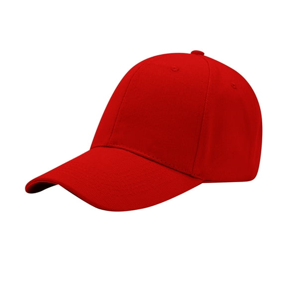 Pxiakgy Plain Blank Baseball Cap Adjustable Size for Running Workouts and Outdoor Activities All Seasons Mens and Womens Summer Fashion Casual Caps Cap Hats Red One Size