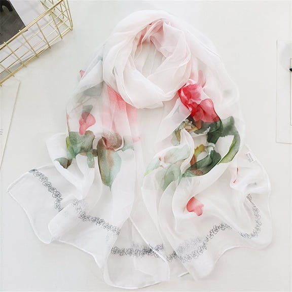 Pxiakgy Scarfs for Women Lightweight Print Floral Pattern Scarf Shawl Fashion Scarves Shawls And Wraps for Spring