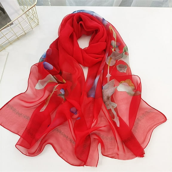 Pxiakgy Scarfs for Women Lightweight Print Floral Pattern Scarf Shawl Fashion Scarves Shawls And Wraps for Spring