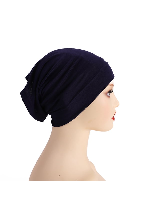Slouchy Beanie Hats Hijab Cap for Women Islam Muslim Turban Under Scarf Undercap Soft Jersey Bonnet Tube Cap Chemo Cap Elastic Sleeping Cap Pre Tied Head Scarves Women Headwear Turban Caps H