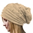 thumbnail image 1 of Pxiakgy Slouchy Beanie for Men Women Winter Hats for Guys Cool Beanies Mens Lined Knit Warm Thick Streetwear Beanie Hat Women's Fashionable Warm Knitted Hat Small Woolen Hat Casual Hat Brown One Size, 1 of 3