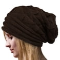 thumbnail image 1 of Pxiakgy Slouchy Beanie for Men Women Winter Hats for Guys Cool Beanies Mens Lined Knit Warm Thick Streetwear Beanie Hat Women's Fashionable Warm Knitted Hat Small Woolen Hat Casual Hat Coffee One Size, 1 of 3