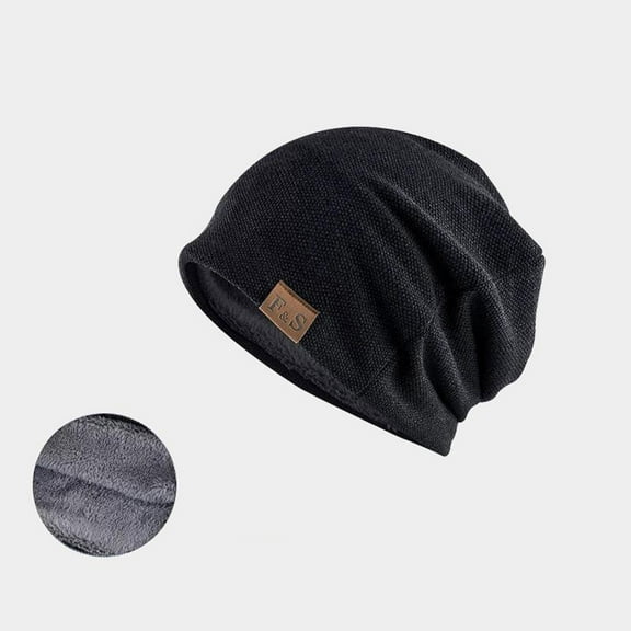 Pxiakgy Slouchy Knit Beanies Winter Hats for Women Men Soft Warm Reversible Slouch Cuffed Skull Knitted Beanie Cap Men Womens Autumn and Winter Square Pile Hat Lattice Pile of Hats Retro Warm Fashion