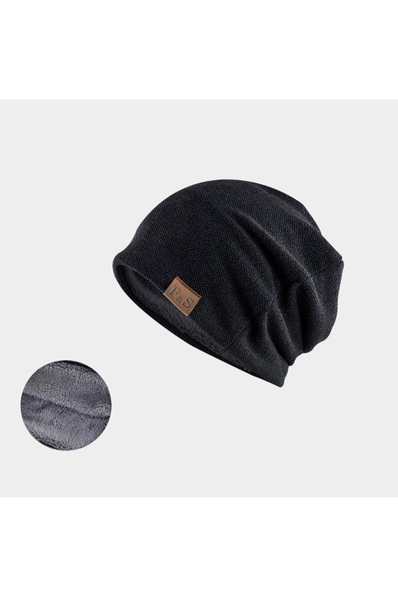 Slouchy Knit Beanies Winter Hats for Women Men Soft Warm Reversible Slouch Cuffed Skull Knitted Beanie Cap Men Womens Autumn and Winter Square Pile Hat Lattice Pile of Hats Retro Warm Fashion