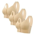 thumbnail image 1 of Pxiakgy Sports Bras for Women Bra for Senior Front Closure Breathable Bra for Seniors Wirefree Bras for Older Women Push Up Bra Bras for Women No Underwire Z-Beige3 48, 1 of 3