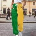 thumbnail image 1 of Pxiakgy Sweatpants for Womens Loose Breathable Color Blocking Gradient Side Pockets Leg Opening Drawstring Casual Pants Baggy Lounge Pants Workout Gym Active High Waisted Comfy Joggers for Women, 1 of 4