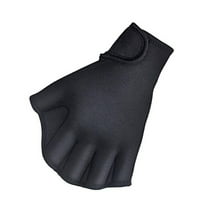 Pxiakgy Swim Gloves, Unisex Swimming Resistance Gloves Water Resistance Training Accessories Swimming and Diving Swim Training Gloves Fitness Water Resistance Swimming Diving with Wrist Strap Black L