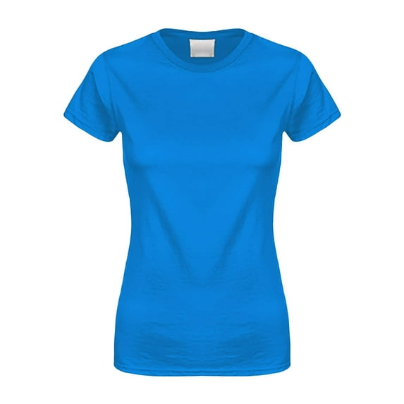 Pxiakgy T Shirts for Women Women'S Basic Cotton Crew Neck Slim Fit Tee Tunic Length T Shirt A + XL