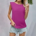 thumbnail image 1 of Pxiakgy Tank Top for Women Sleeveless Shoulder Pad Loose Fit T Shirt Vest for Women Going Out Tops Sleeveless Summer Tops Clothes Outfits 2025 D L, 1 of 8