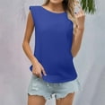 thumbnail image 1 of Pxiakgy Tank Top for Women Sleeveless Shoulder Pad Loose Fit T Shirt Vest for Women Going Out Tops Sleeveless Summer Tops Clothes Outfits 2025 E M, 1 of 8
