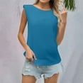 thumbnail image 1 of Pxiakgy Tank Top for Women Sleeveless Shoulder Pad Loose Fit T Shirt Vest for Women Going Out Tops Sleeveless Summer Tops Clothes Outfits 2025 F M, 1 of 8
