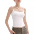 thumbnail image 1 of Pxiakgy Tank Tops for Women Square Neck Cropped Adjustable Spaghetti Strap Tanks Sports Bras Workout Crop Tank Tops Yoga Fitness Running Gym Y2K Slim Fit Summer Sleeveless Camisole Tops White L, 1 of 5