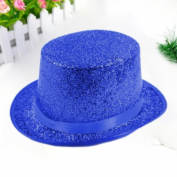 Pxiakgy Top Hats for Men Women Adults,Shiny Magician Hat Tuxedo Hat Victorian Dress Up Christmas Halloween Top Hats Men's Festive Jazz Hat Stage Performance Faced Flat Hat Bu2 One Size