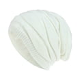 thumbnail image 1 of Pxiakgy Uni Fashion Solid Color Casual Knitted Hat Warm Plus Velvet Outdoor Knitted Winter Hat White3 + One size, 1 of 2