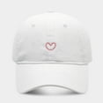 thumbnail image 1 of Pxiakgy Vintage Washed Baseball Cap Women - Adjustable Distressed Twill Soft Cotton Ladies Hat Cute Love Heart Embroidered Women Solid Color Heart Embroidered Soft Top Outdoor Washed Baseball Cap, 1 of 3
