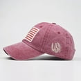 thumbnail image 1 of Pxiakgy Washed Plain Baseball Cap, Retro Adjustable Dad Hats Gift for Men/Women,Unstructured/Cotton American American Old Flag Adult Classic Letter Sunshade Caps, 1 of 7