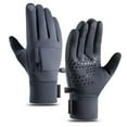 thumbnail image 1 of Pxiakgy Winter Gloves for Men Women - Waterproof Thermal Glove for Cold Weather, Warm Gloves for Running Cycling, Snow Gloves with Touchscreen Finger Warm Windproof Warm Sports Work Gloves Grey L, 1 of 3