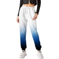 thumbnail image 1 of Pxiakgy Women Pocket Trouser Sweatpants Printed Comfy High Waisted Workout Casual Joggers Pants Blue + L, 1 of 8