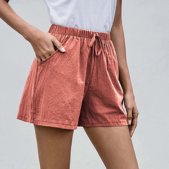Pxiakgy Women Solid High Waist Cotton And Shorts Pants Casual Beach Shorts Womens Shorts Shorts for Women Size:S-3XL