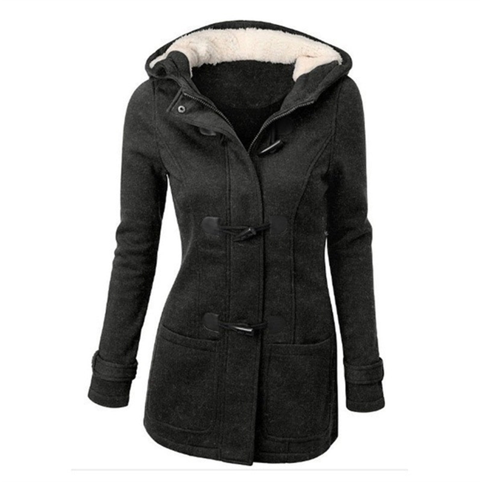 Pxiakgy Women's Jacket In Autumn And Winter Hooded Horny Horn Leather