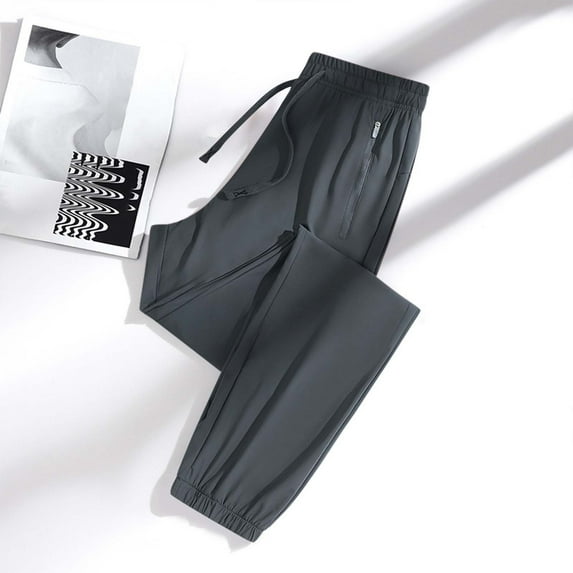 Pxiakgy Women's Joggers Pants with Zipper Pockets Stretch Tapered Athletic Joggers Sweatpants for Golf, Lounge, Travel, Work Dark Grey XXL