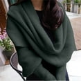thumbnail image 1 of Pxiakgy Women's Multifunctional Knitted Cable Wrap Scarf with Sleeves,Sweater Scarf Cozy Knitted Wrap Shawl Autumn Winter Warm Crochet Cape Blanket Cropped Sweater Wrap Knitted Scarf with Sleeves, 1 of 4