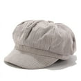 thumbnail image 1 of Pxiakgy Women's Retro Peaked Ivy Newsboy Paperboy Gatsby Cabbie Painter Cap Hats Women Winter Solid Hat Beret Cap Korean Painter Newsboy Grey One Size, 1 of 2
