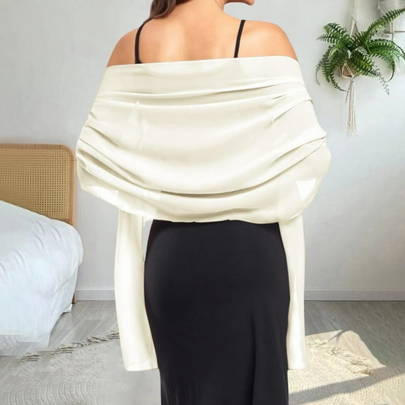 Pxiakgy Women's Shawl Wrap for Evening Dress Chiffon Scarf Shawls for Prom Wedding Party, Large Beach Cover Up Wrap,Lightweight Chiffon Translucent Evening Gown Shawl Women's Chiffon Shawl Wedding S