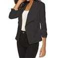 thumbnail image 1 of Pxiakgy Women's Solid Color Long Sleeve Simple Thin Women's Small Suit Women's Black + S, 1 of 3