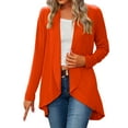 thumbnail image 1 of Pxiakgy Womens Open Front Cardigan Long Sleeve Knit Sweater Outwear With Pockets Orange + L, 1 of 9