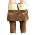 thumbnail image 1 of Pxiakgy Womens Sherpa Fleece Lined Thermal Jeans Winter High Waisted Thick Corduroy Pants Slim Fit Stretch Warm Tights Brown XL, 1 of 8