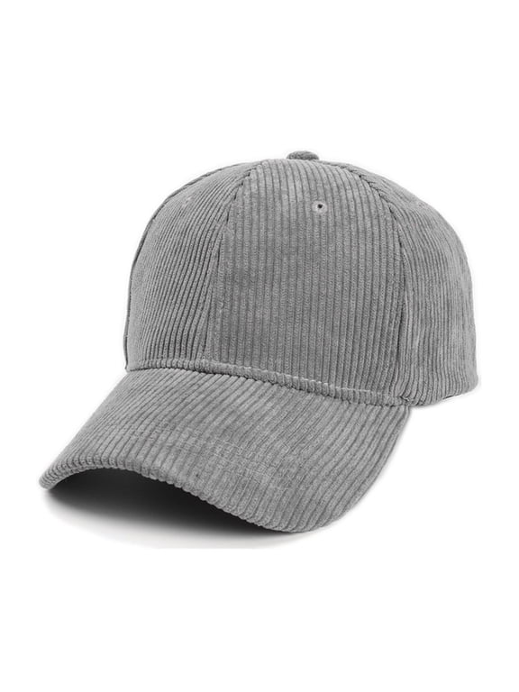 Baseball Caps for Women 2025 Trendymale Female Neutral Solid Caps Corduroy Hat Visors Dark Gray One Size